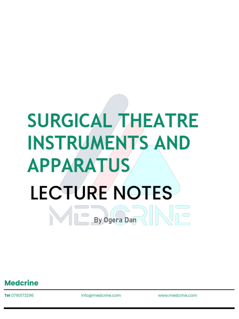 Surgical Theatre Instruments Guide | PDF | Sterilization (Microbiology ...