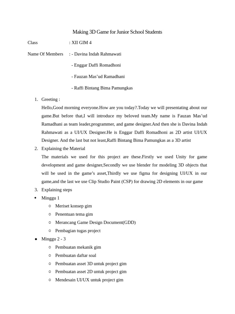 3D Game Development for Students | PDF