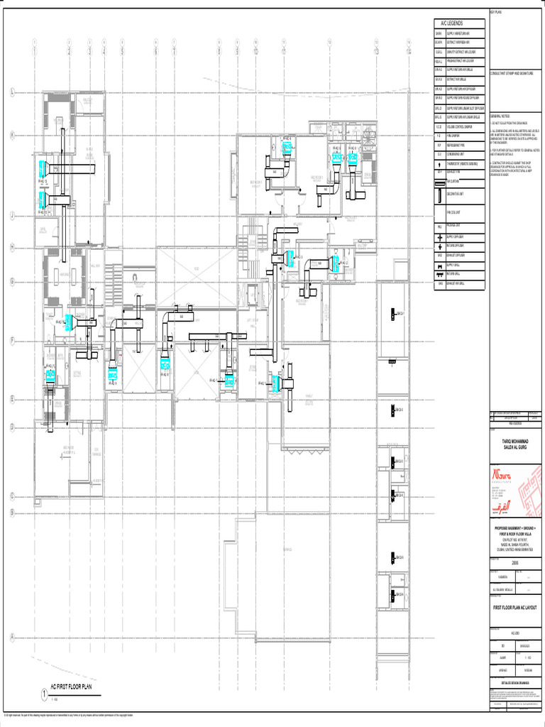 First Floor AC Layout for Villa | PDF | Electromechanical Engineering ...