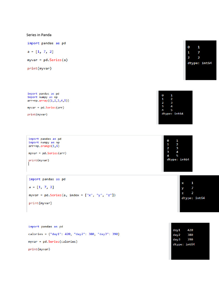 Series in Panda | PDF
