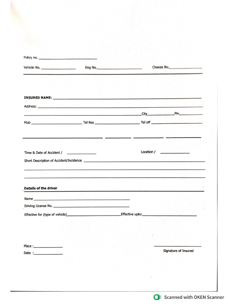Go Digit Claim Form | PDF