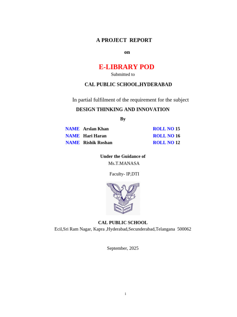 E-Library Pod Project Report | PDF | Digital Library | Cloud Computing