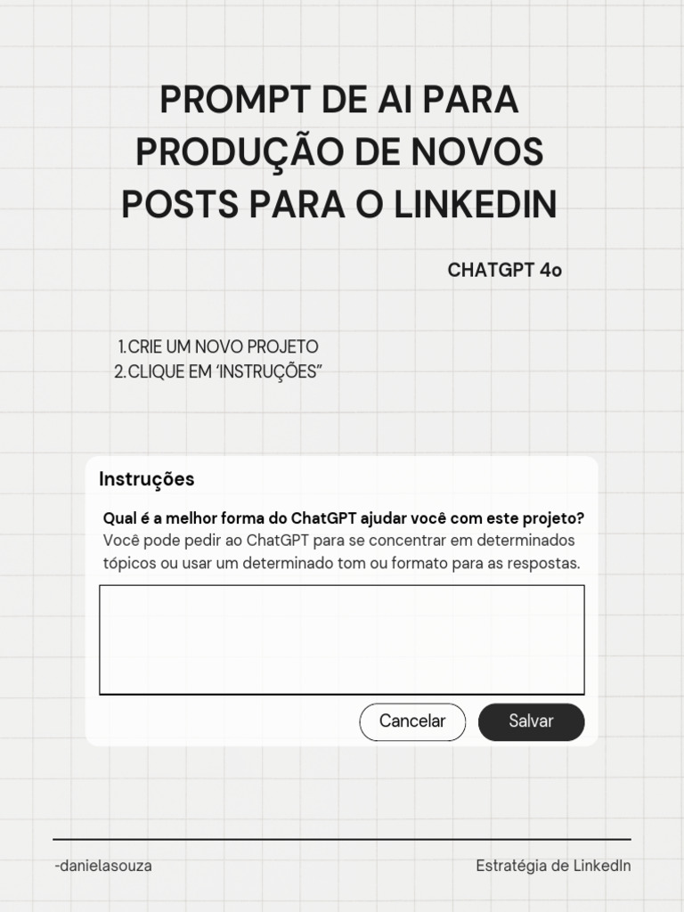 O Prompt Dos Bons Posts Feitos Na Ai 1737898031 | PDF