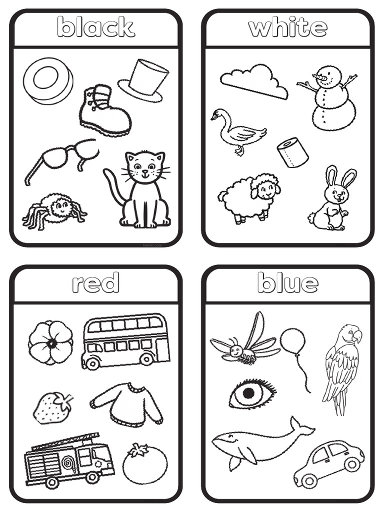 First Words Posters To Colour | PDF