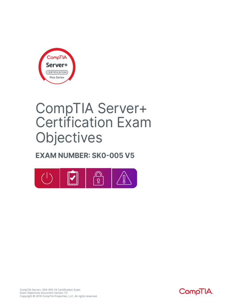 CompTIA Server+ SK0-005 Exam Objectives | PDF | Computer Security ...
