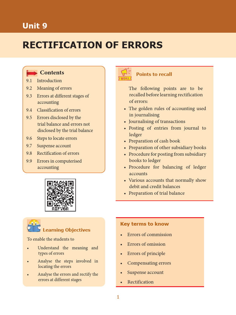 Rectification of Errors | PDF | Debits And Credits | Corporations