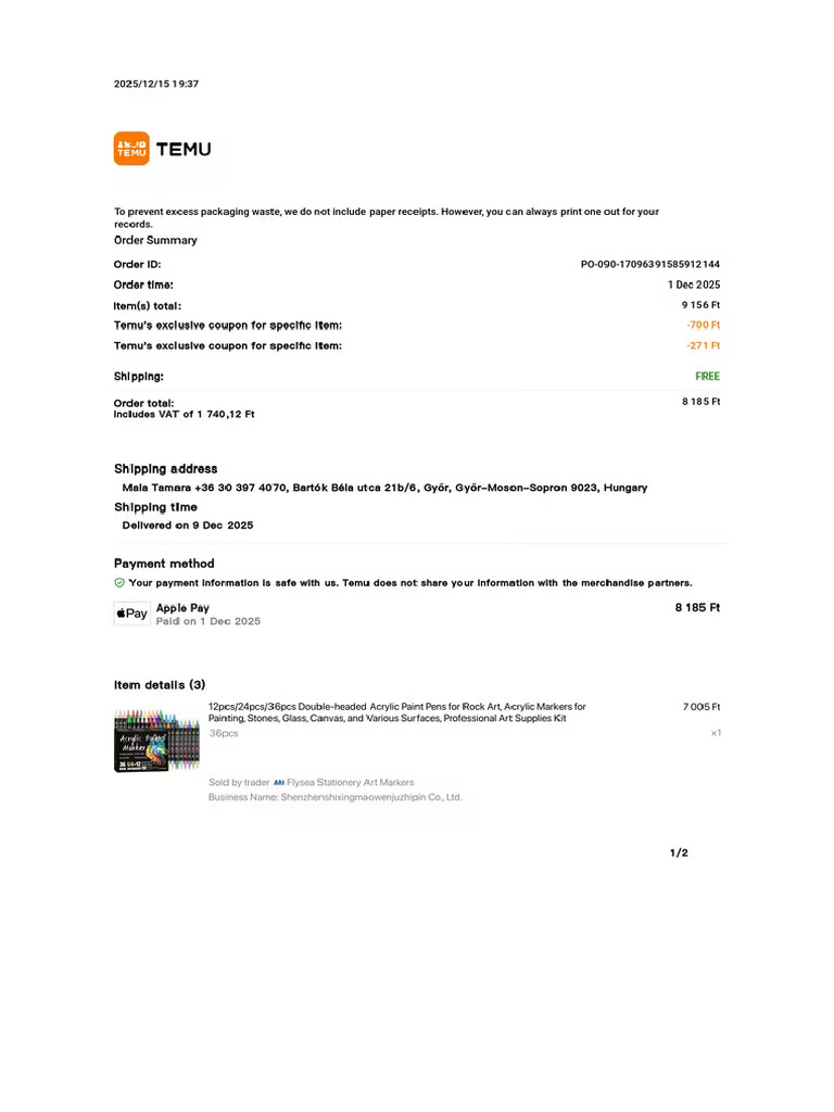 Print for TEMU | PDF