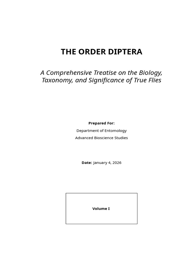 Biology and Taxonomy of Diptera Flies | PDF | Fly | Mosquito