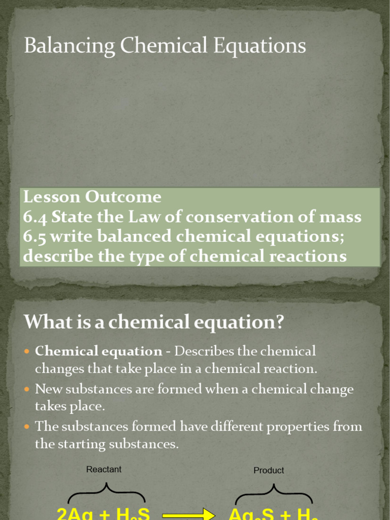 Balancing Chemical Equations Guide | PDF | Chemical Reactions ...