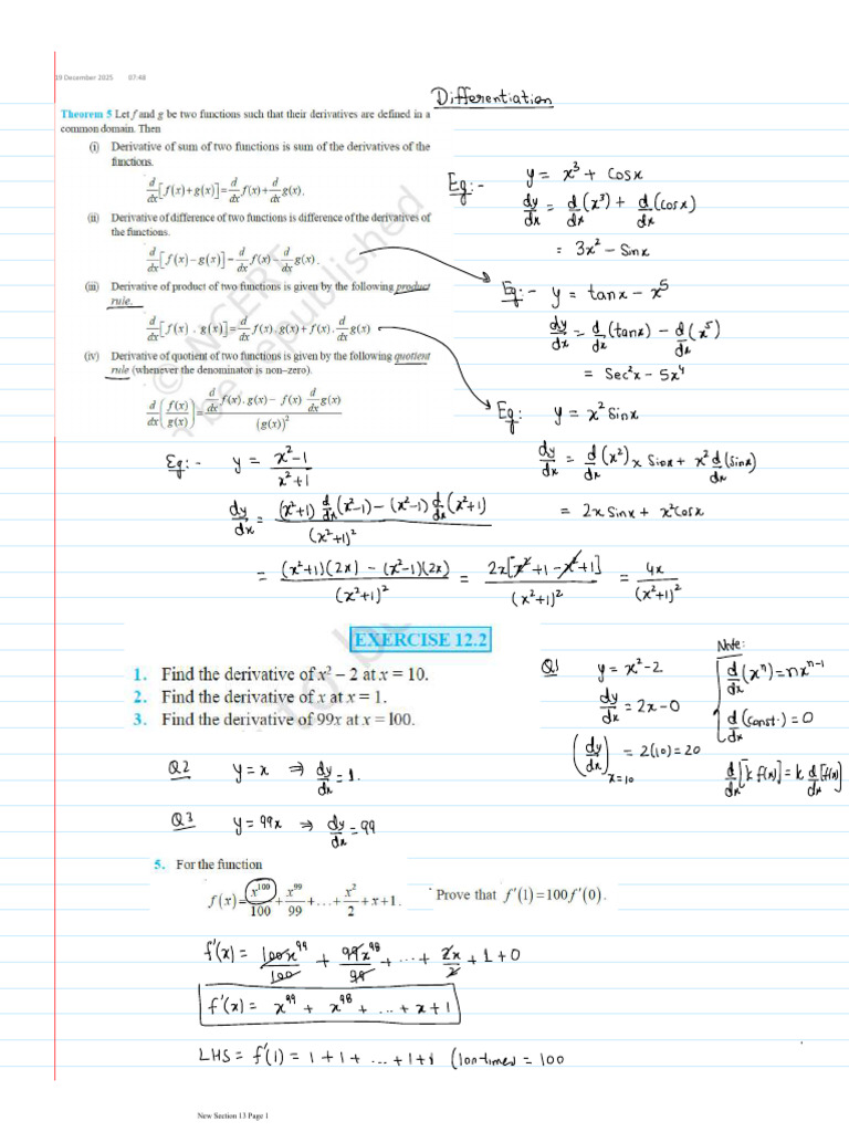 Xi Derivative Online Class | PDF