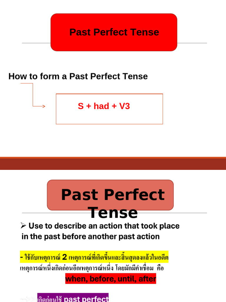 Past Perfect Tense | PDF