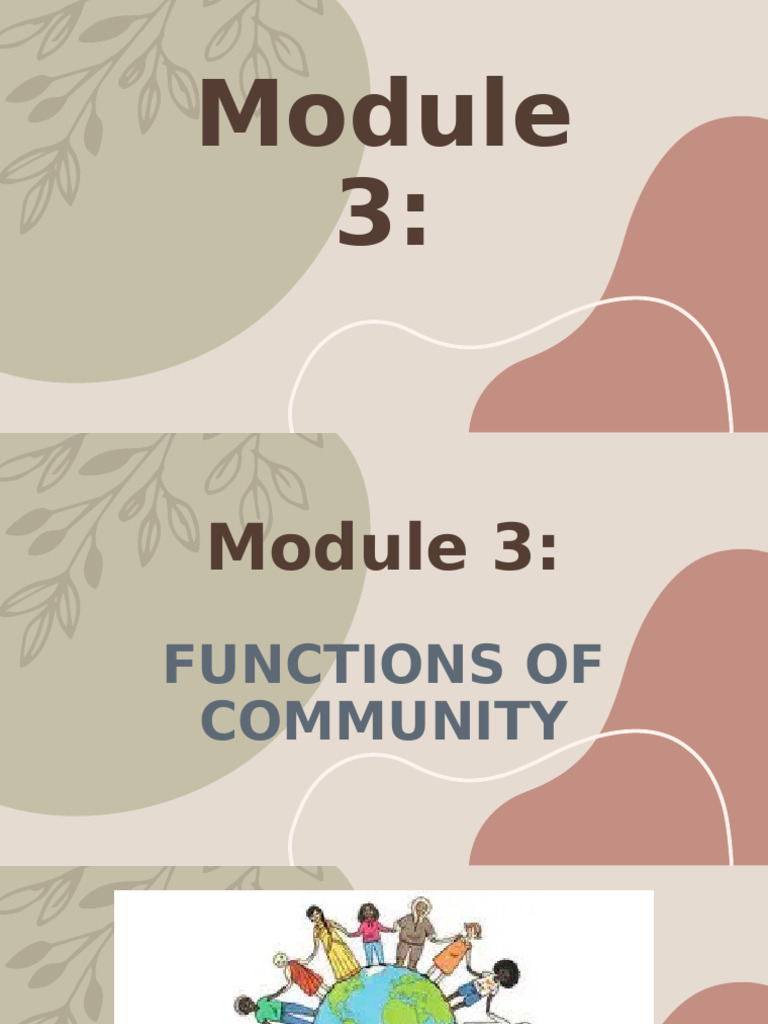 Community Functions and Dynamics Explained | PDF | Leadership | Community