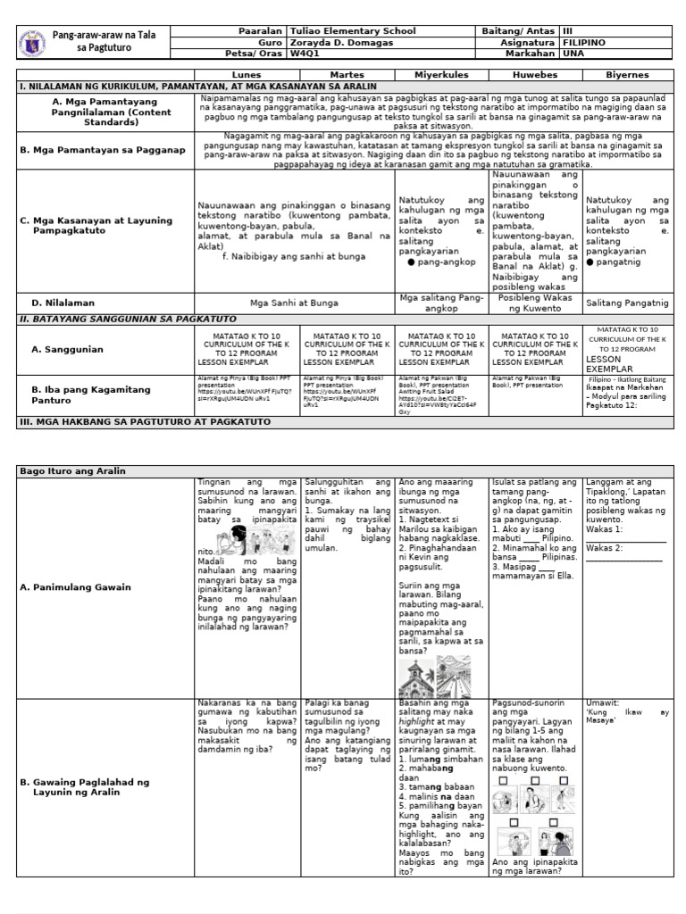 FIL DLL W4Q1 - New Format | PDF