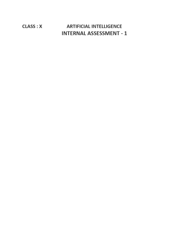 AI Practical - Internal Assessment | PDF | Artificial Intelligence ...