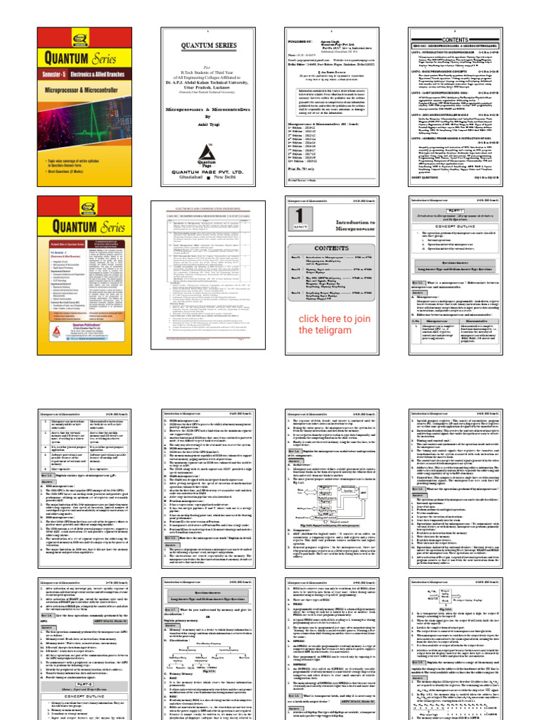 Microprocessor and Microcontroller Quantum | PDF | Central Processing ...