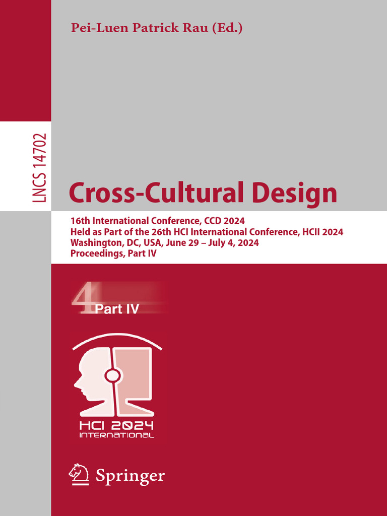 Cross-Cultural Design Conference 2024 | PDF | Human–Computer ...