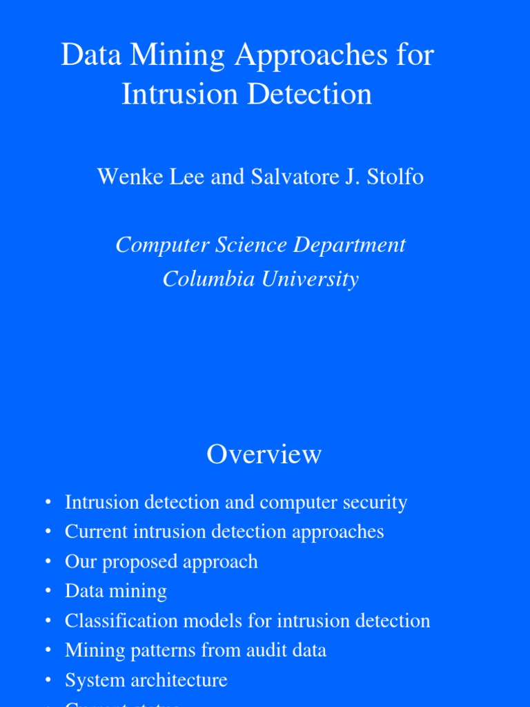 Data Mining for Intrusion Detection | PDF