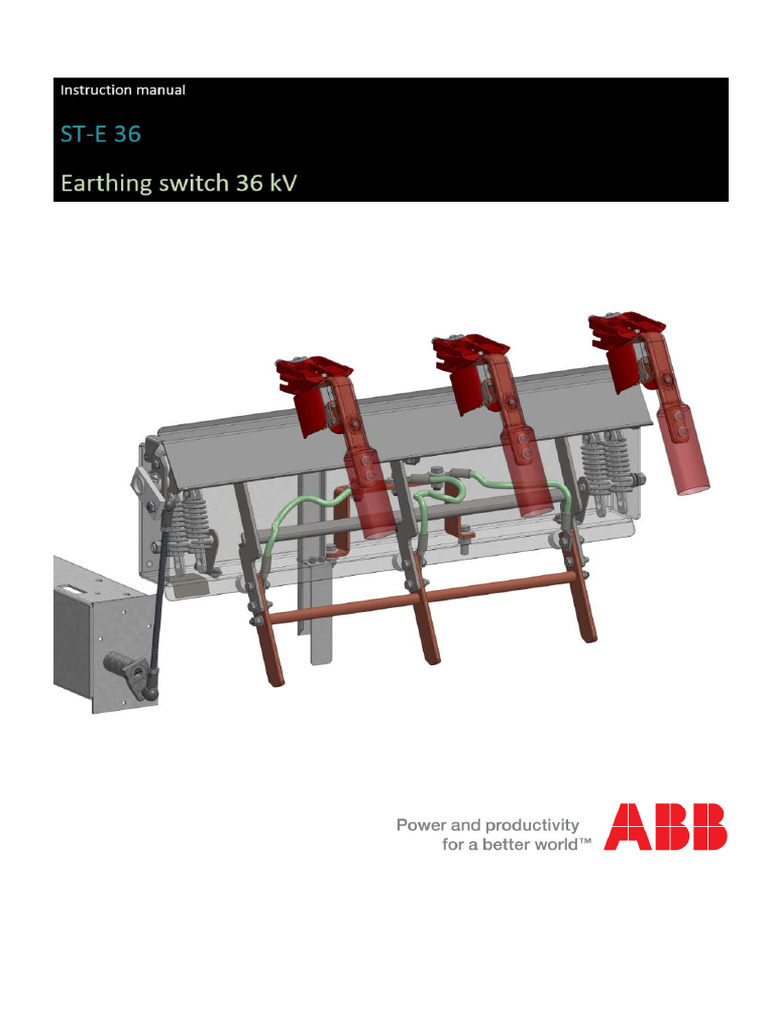 ST-E 36 Earthing Switch Installation Guide | PDF | Switch | Electrical ...