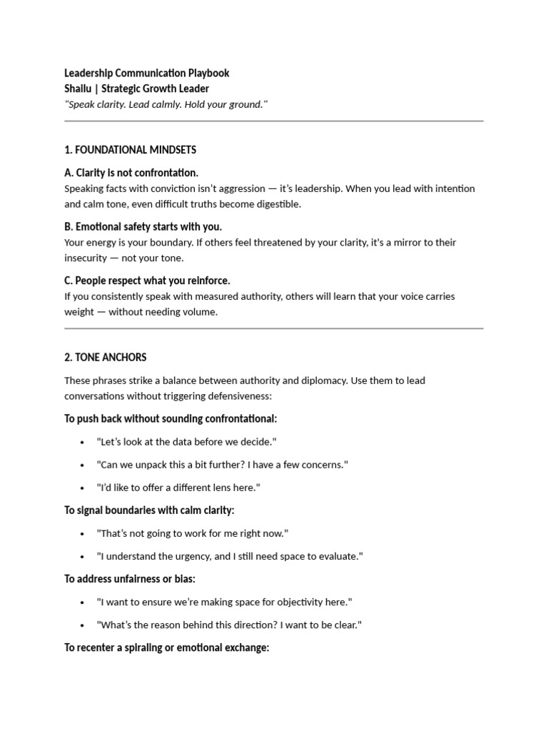 Leadership Communication Strategies | PDF | Behavioural Sciences ...