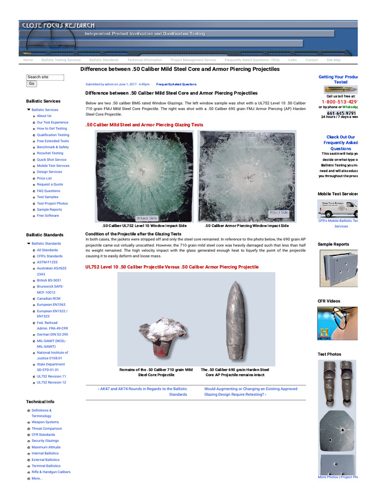 Ballistic Testing Services Overview | PDF | Ballistics | Firearms
