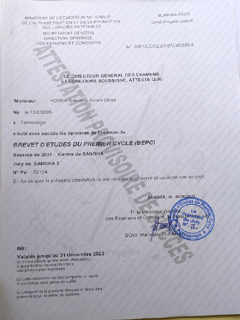 Attestation | PDF