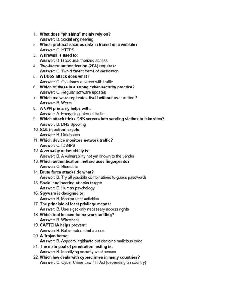 Cybersecurity Essentials: Key Concepts | PDF
