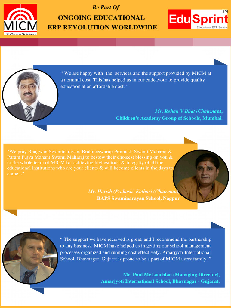 Educational ERP Solutions by MICM | PDF