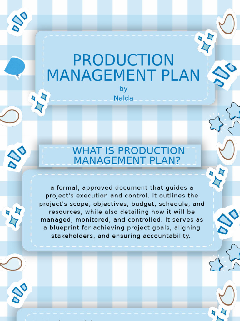 Production Management Plan Overview | PDF