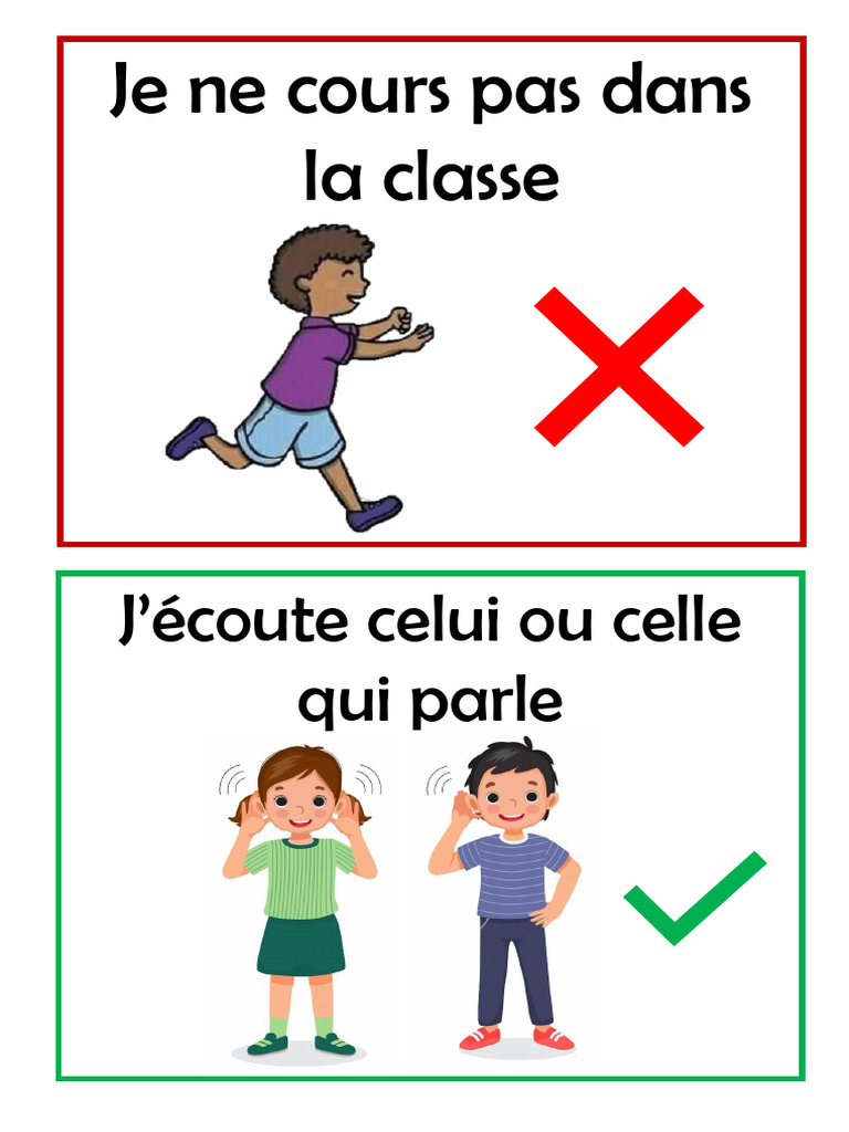 Règles de comportement en classe | PDF