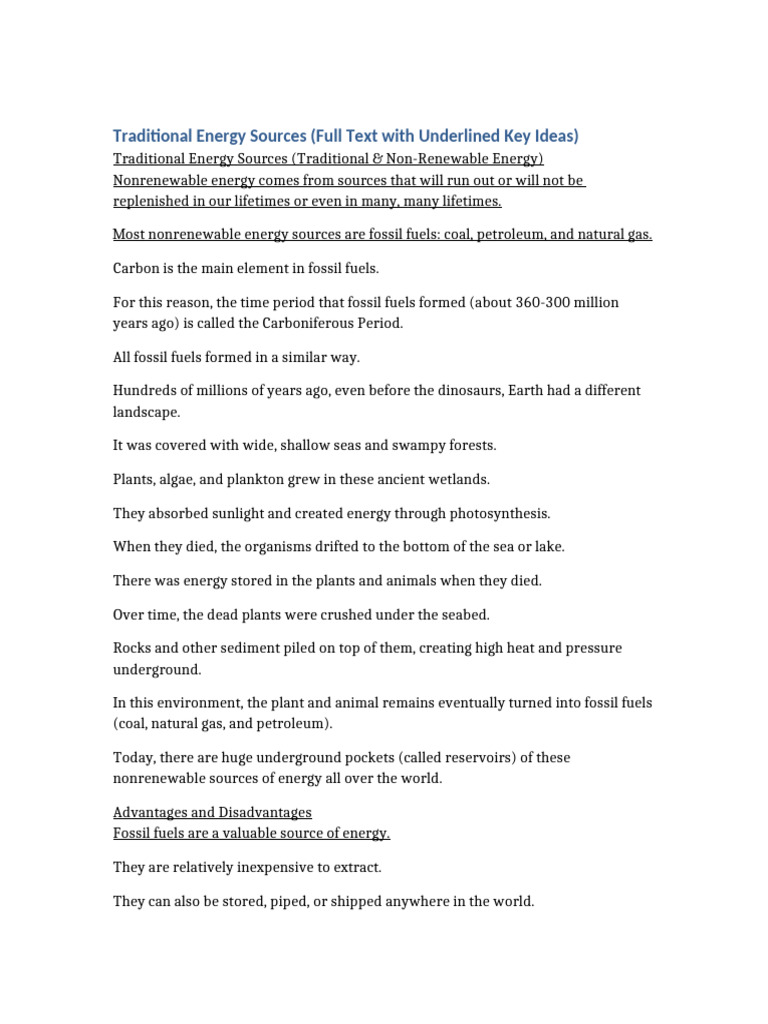 Overview of Traditional Energy Sources | PDF | Natural Gas | Petroleum