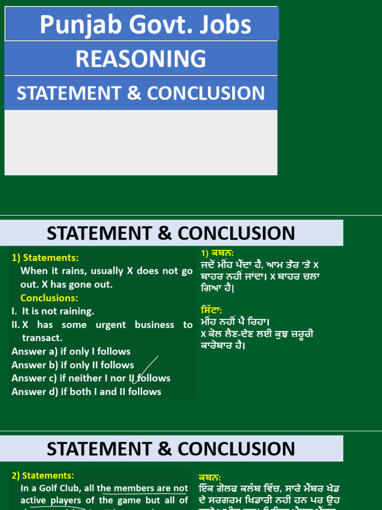 Statement and Conclusion 12 JUNE | PDF