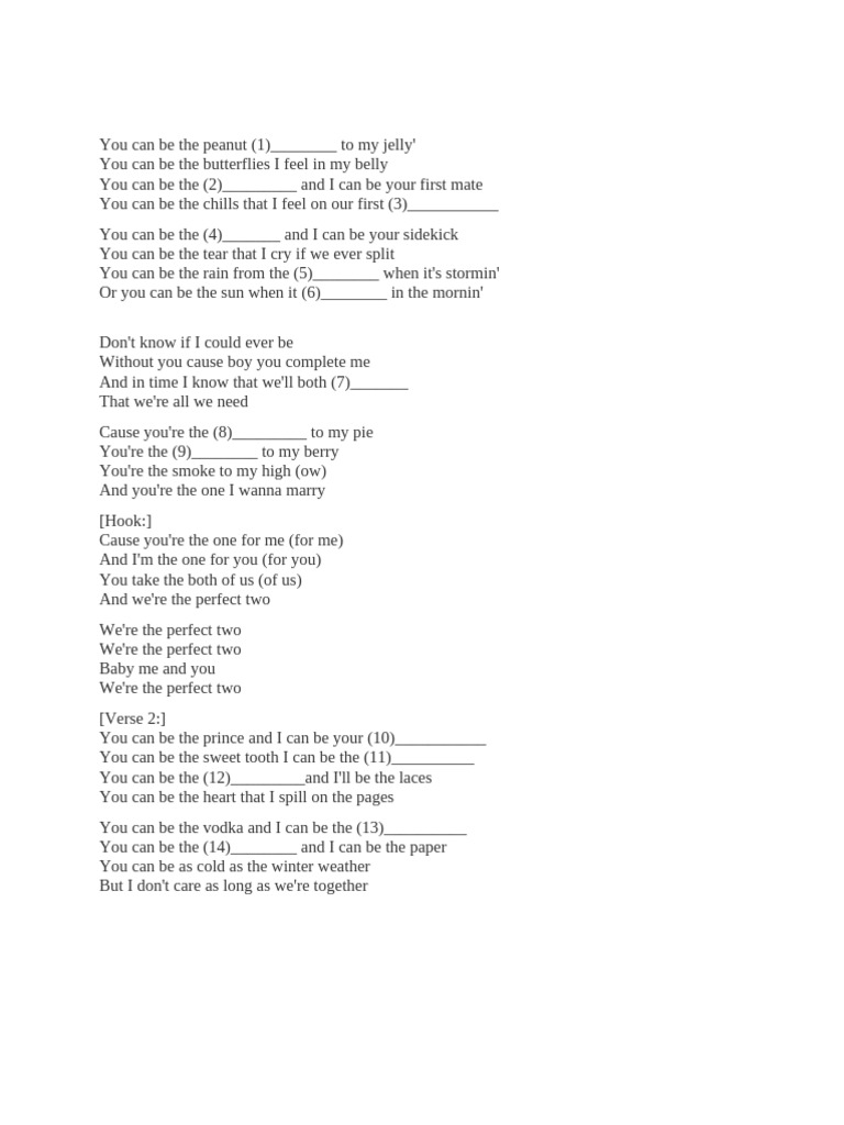 Perfect Two: Love Metaphors Explained | PDF