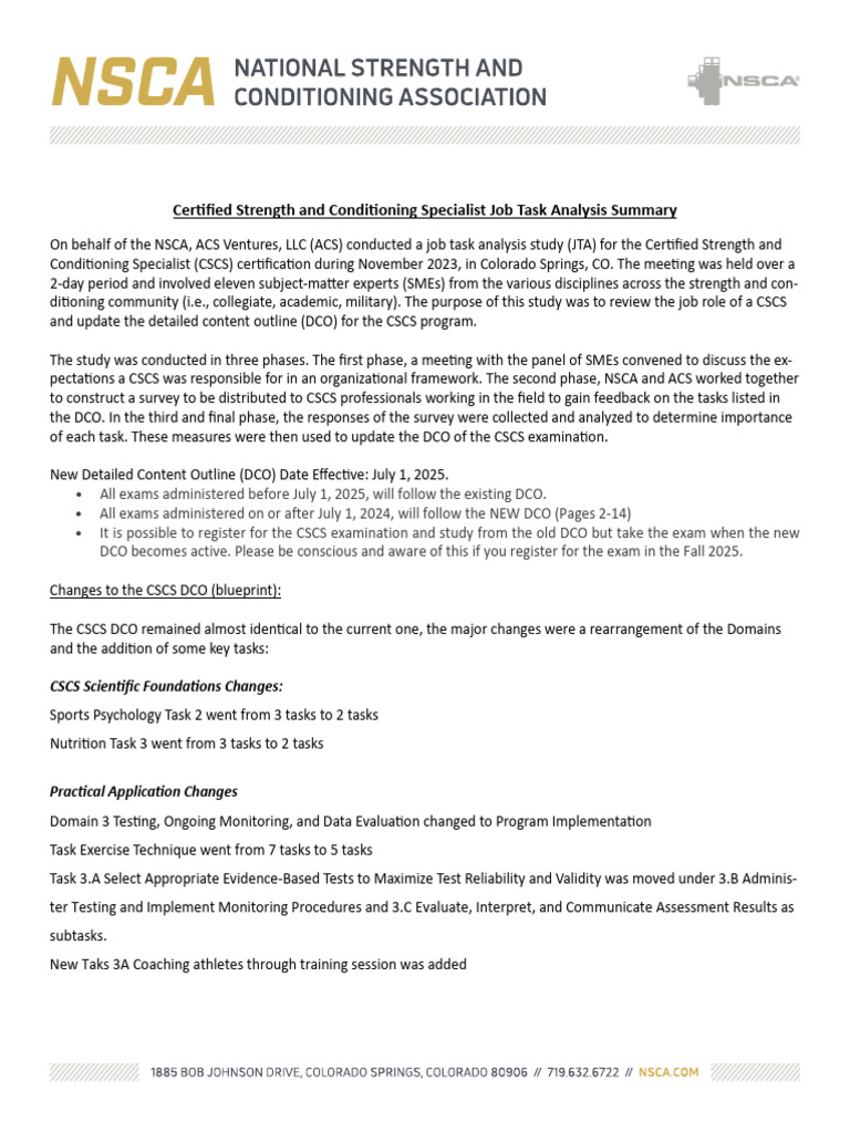 CSCS Dco | PDF