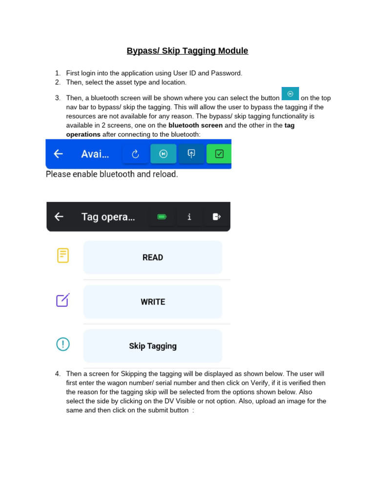 Bypass Tagging Process Guide | PDF