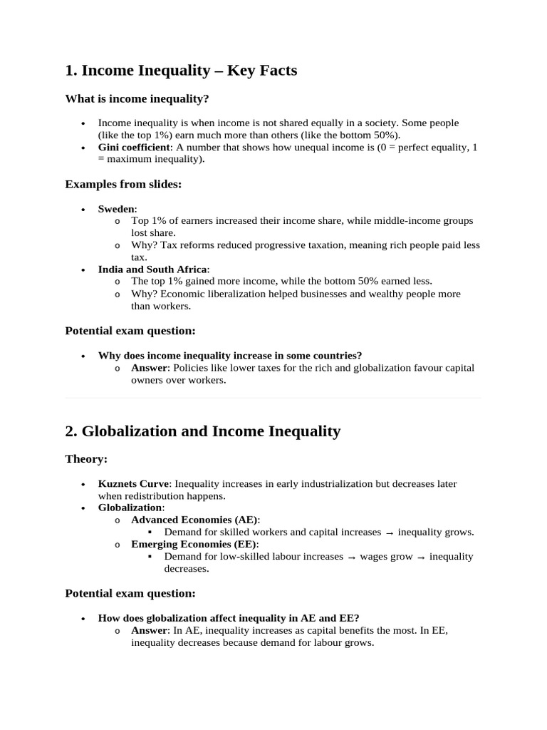 Income Inequality: Causes and Solutions | PDF | Economic Inequality ...