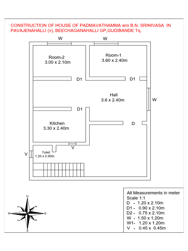 House Layout and Dimensions in Pavajenahalli | PDF