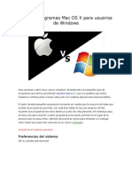 Guía de programas Mac OS X para usuarios de Windows