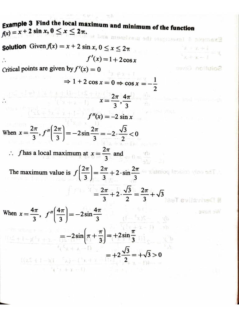 Unit 1 Maxima and Minima | PDF
