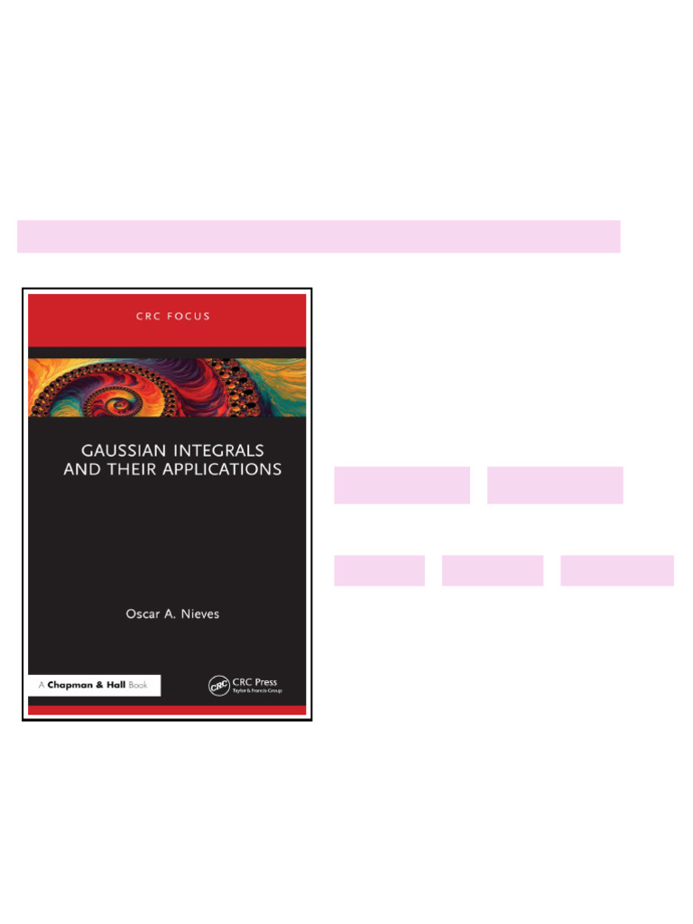 (Ebook) Gaussian Integrals and Their Applications by Oscar A. Nieves ...