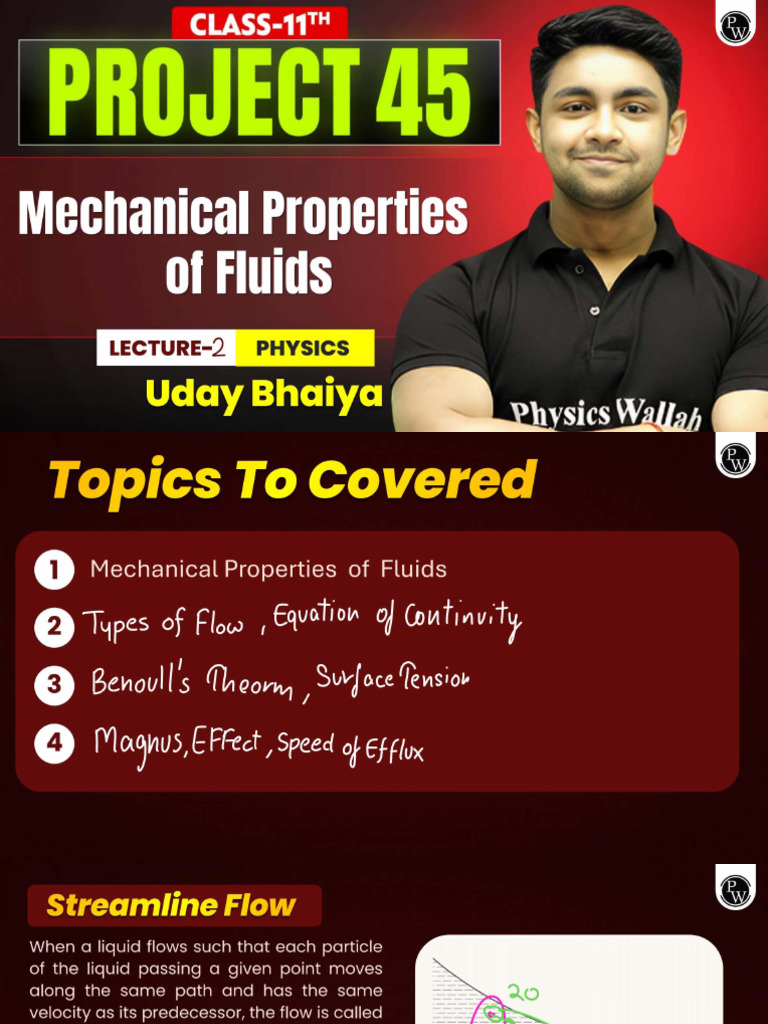 Mechanical Properties of Fluids 02 Class Notes | PDF