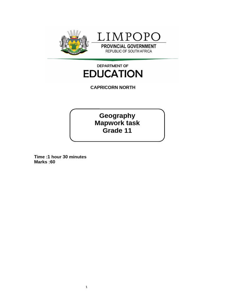 Grade 11 Geography Mapwork Guide | PDF | Data | Earth Sciences