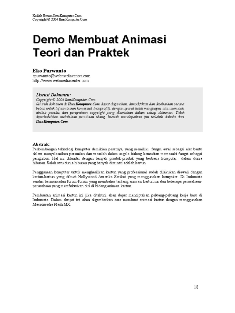 Demo Membuat Animasi Teori & Praktek