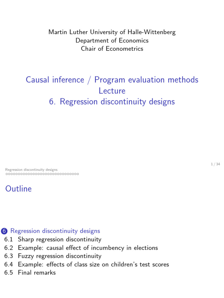 Understanding Regression Discontinuity Designs | PDF | Regression ...