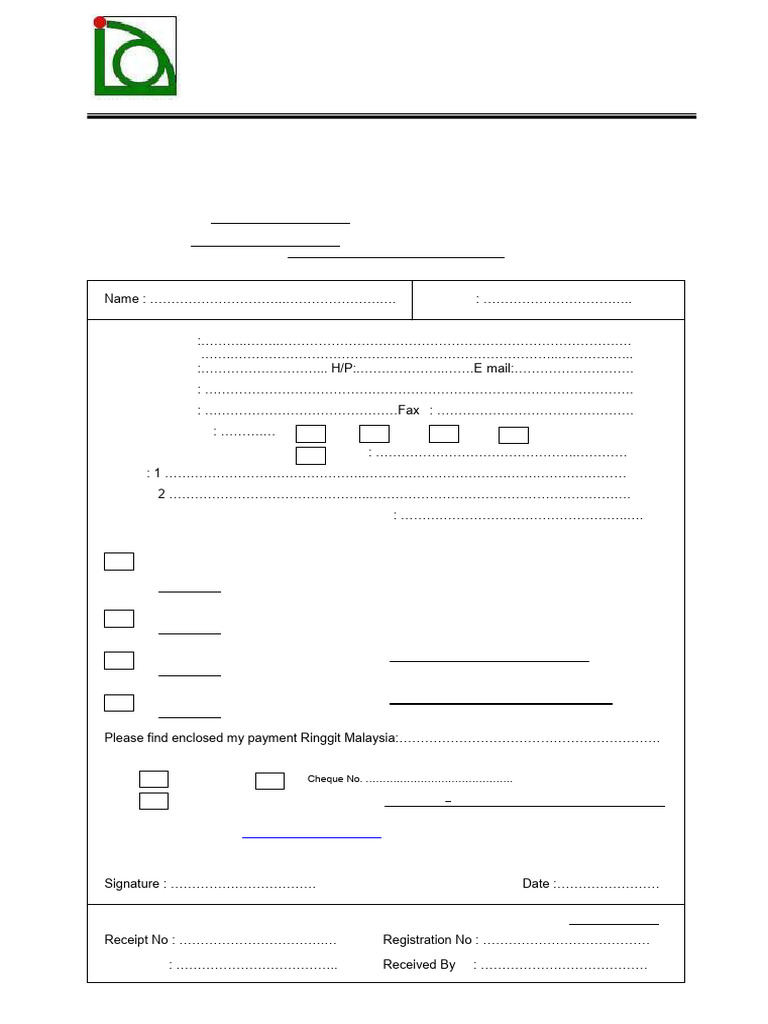 ILAM Landscape Architects Registration Form | PDF | Payments | Money