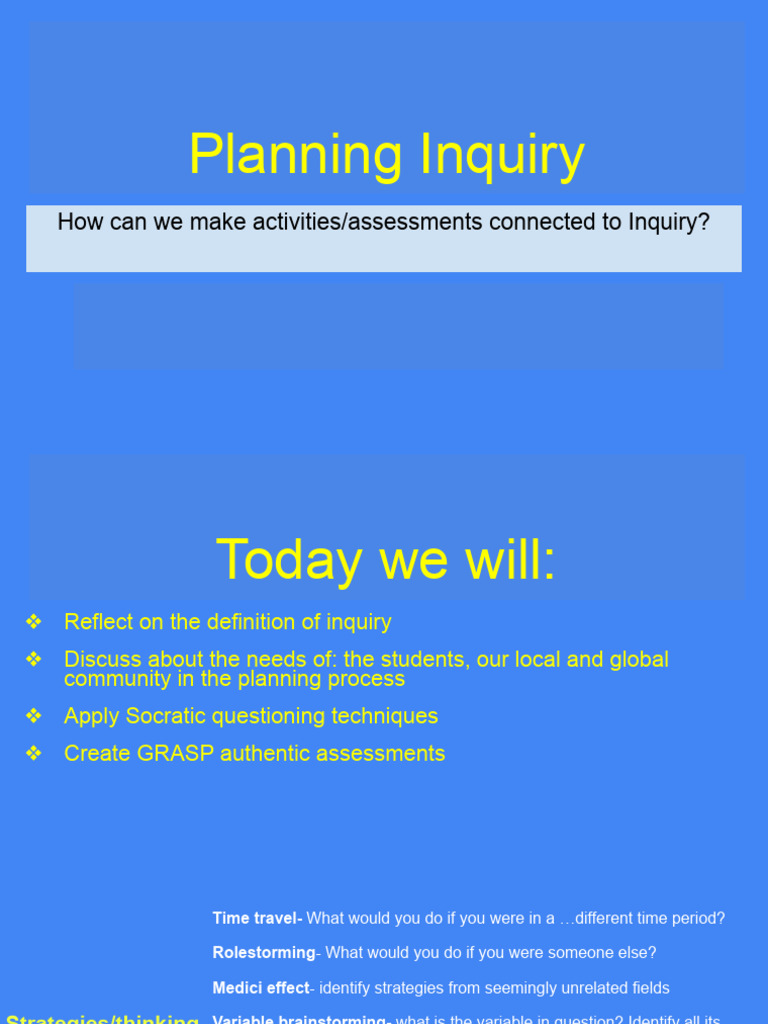 Inquiry-Based Learning Strategies | PDF | Thought | Inquiry