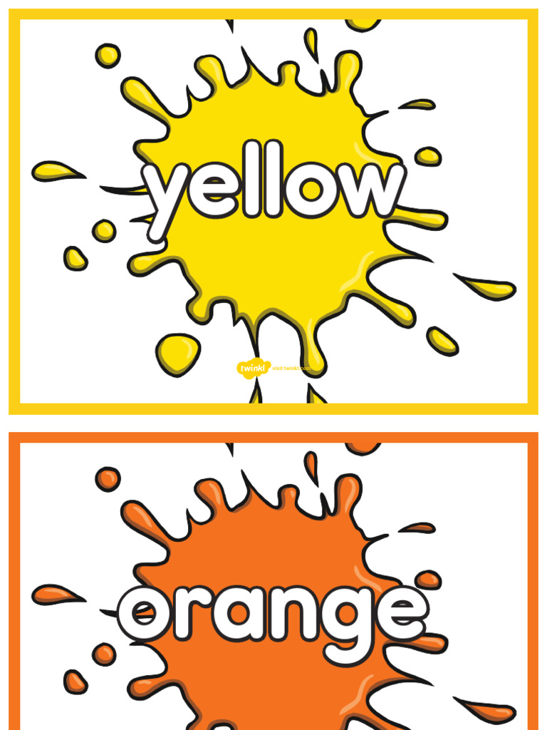 Us Cm 15 Color Words on Splats Posters Ver 4 | PDF