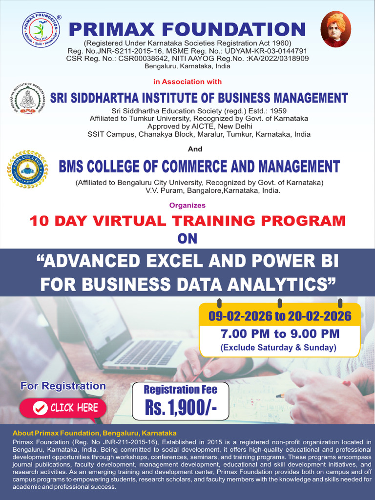 Advanced Excel & Power BI Training Program | PDF | Microsoft Excel | Data