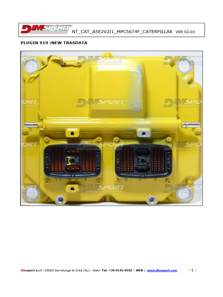 Caterpillar MPC5674F ECU Connection Guide | PDF