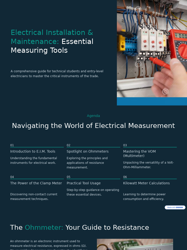 Electrical Installation and Maintenance Essential Measuring Tools Copy ...