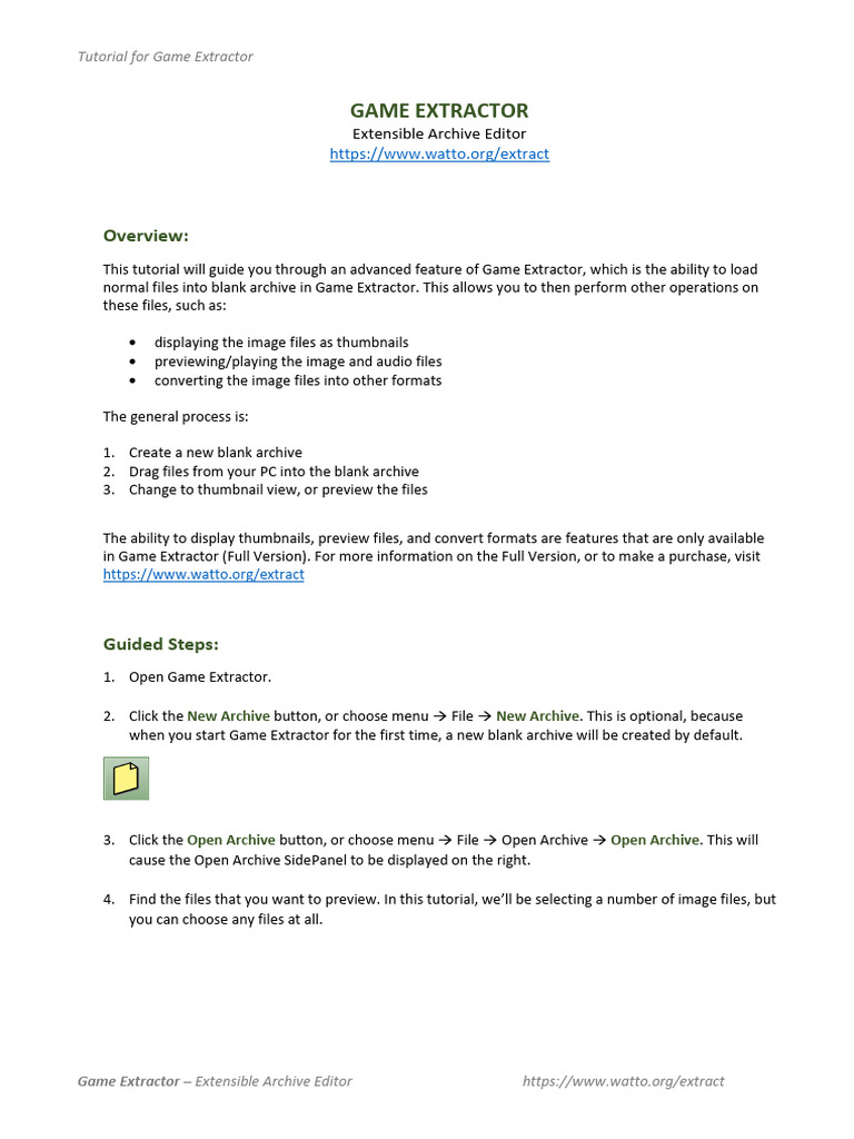 Game Extractor Tutorial: Load Files | PDF | Software